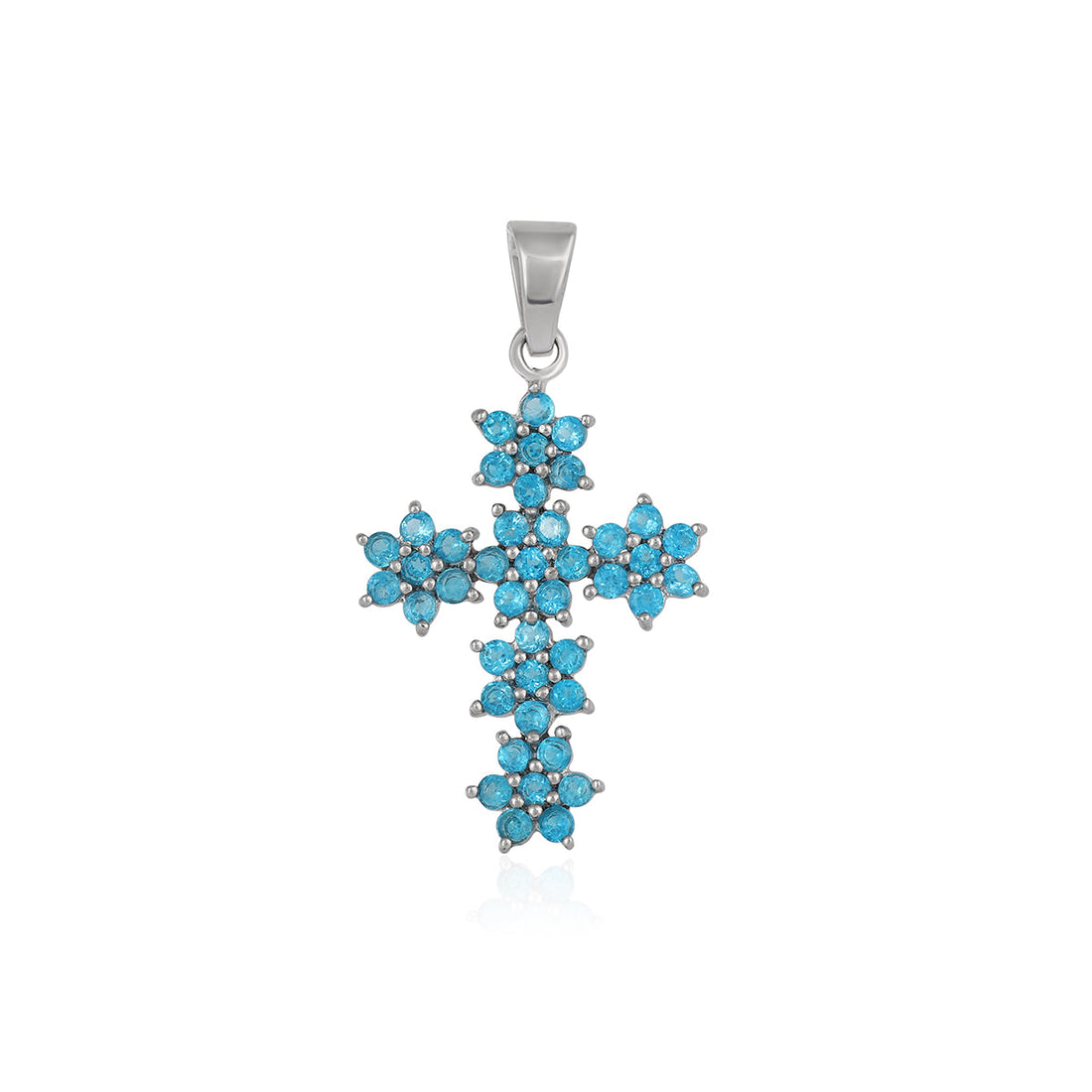 Apatite Sterling Silver Cross Pendant