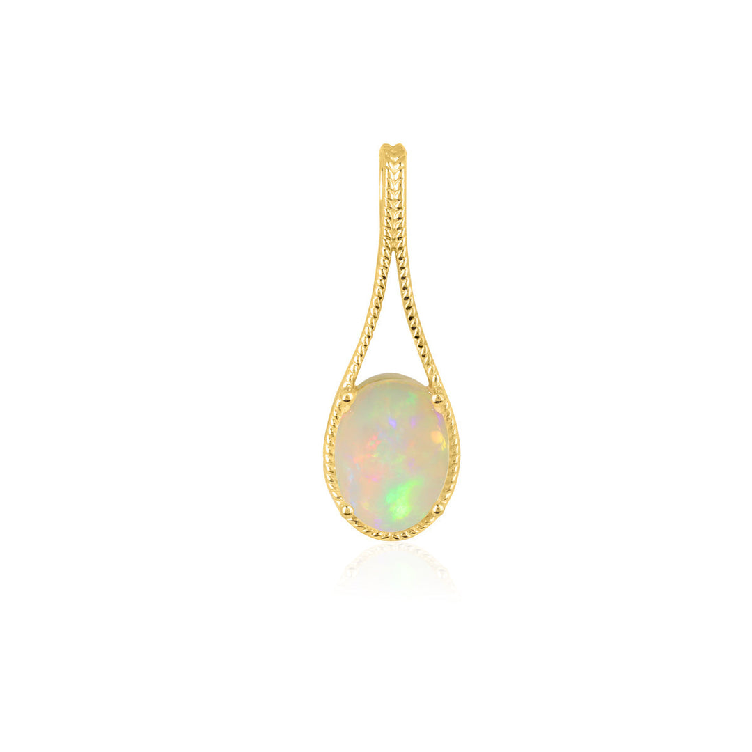 Ethiopian Opal Silver Unisex Pendant