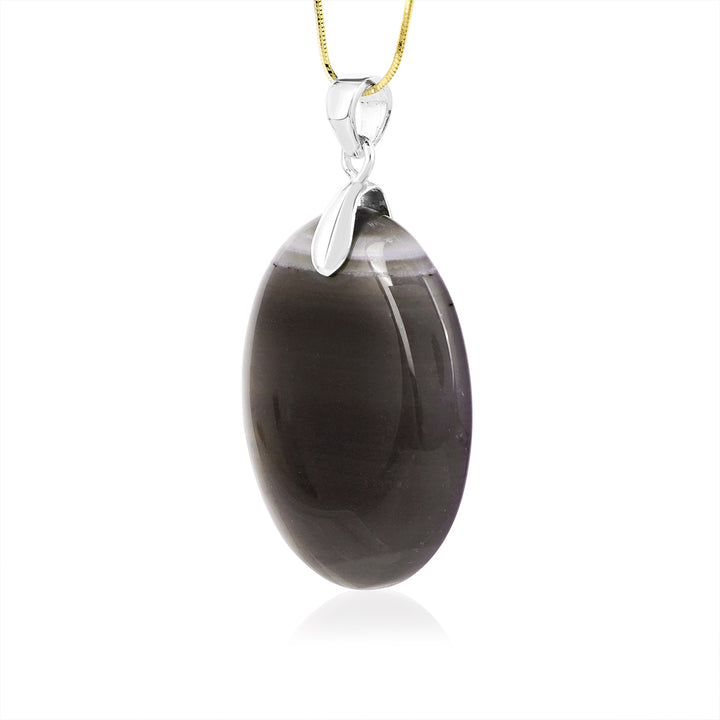 Botswana Agate Silver Pendant