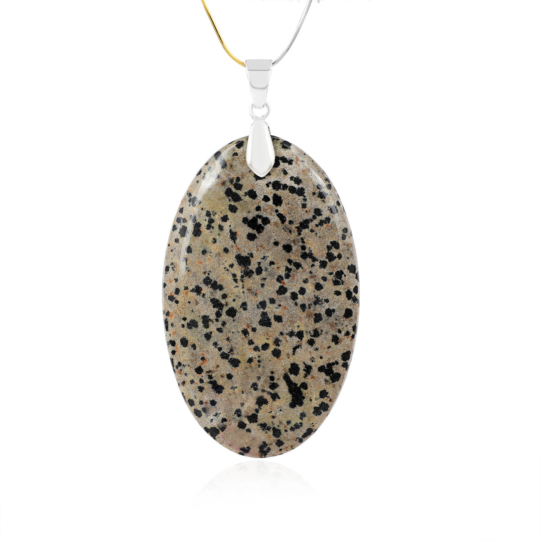 Dalmatian Jasper Silver Pendant