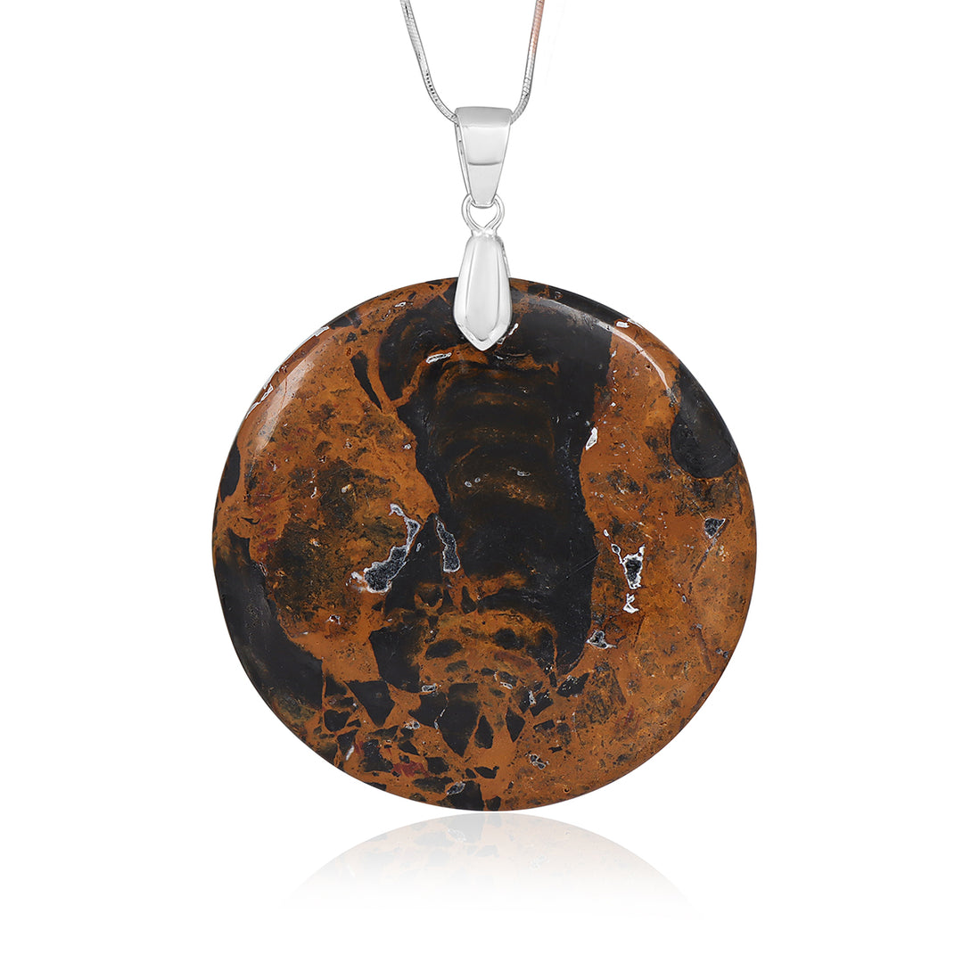 Landscape Jasper Silver Pendant