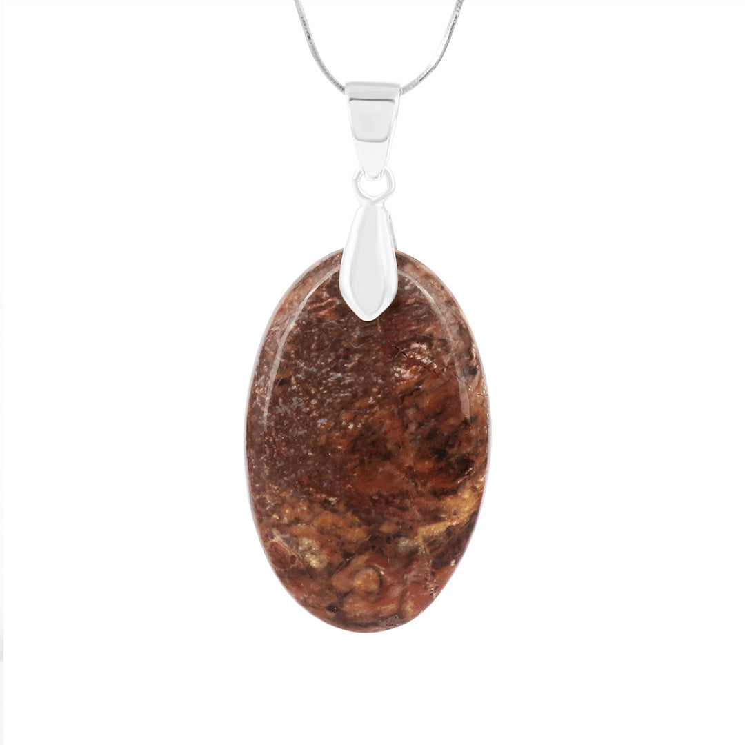 Coconut Jasper Silver Pendant