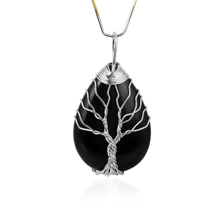 Black Onyx Tree of Life Pendant