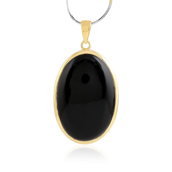 Black Onyx Unisex Silver Pendant