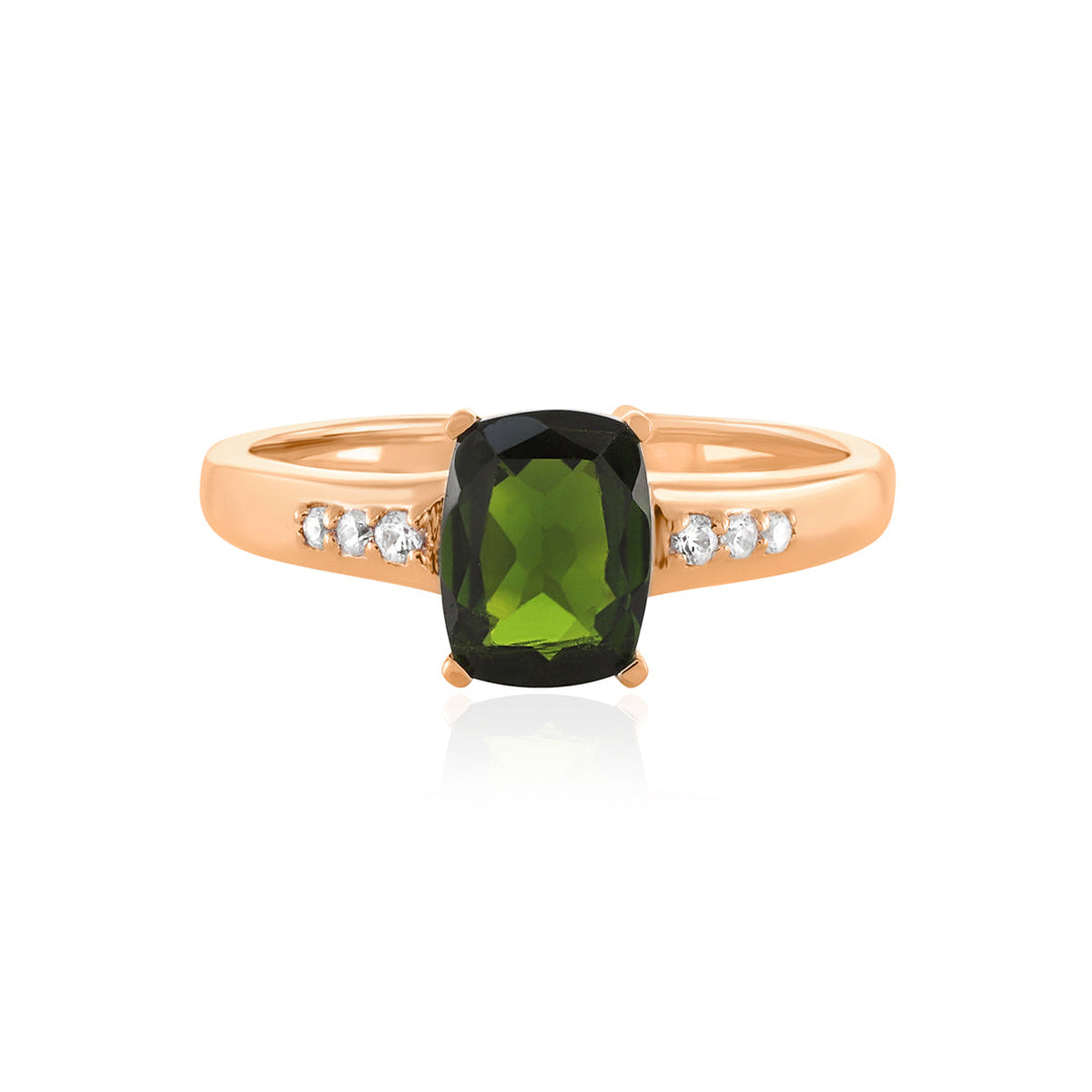 Chrome Diopside with Accents Silver Ring