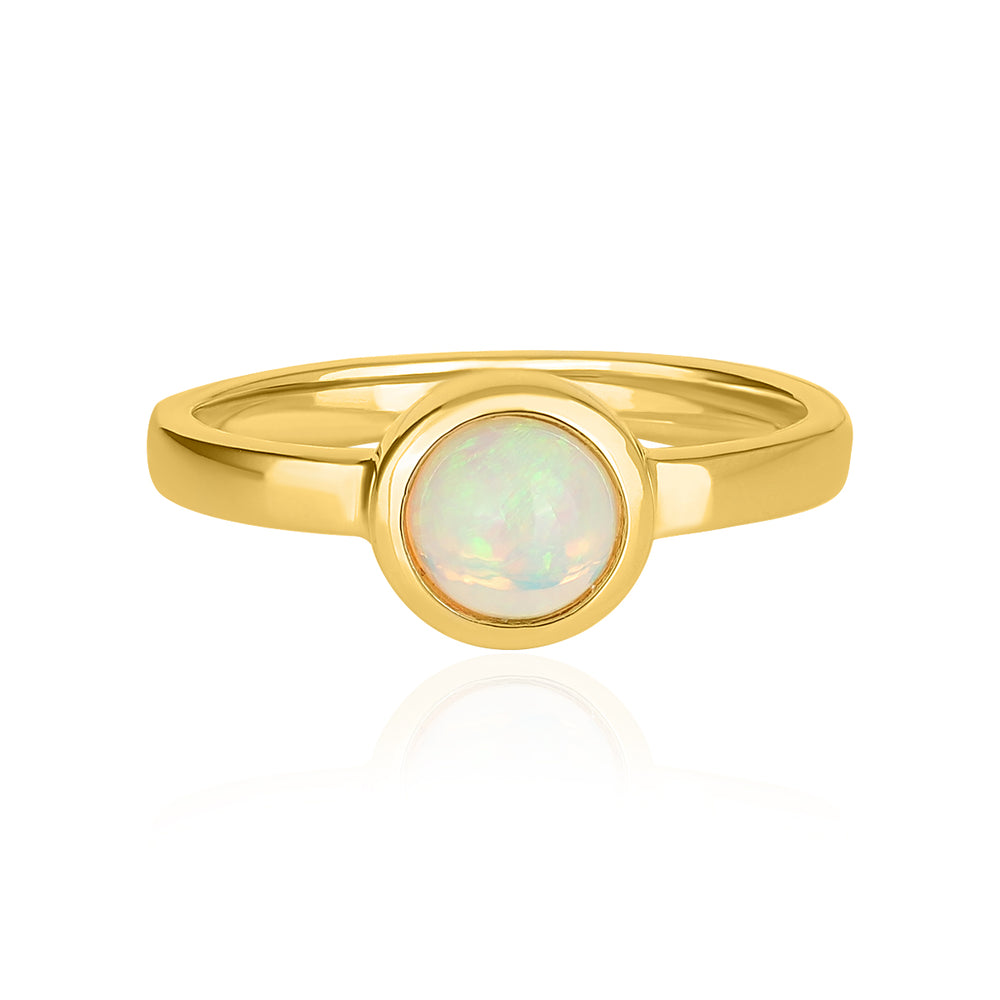 Ethiopian Opal Silver Ring