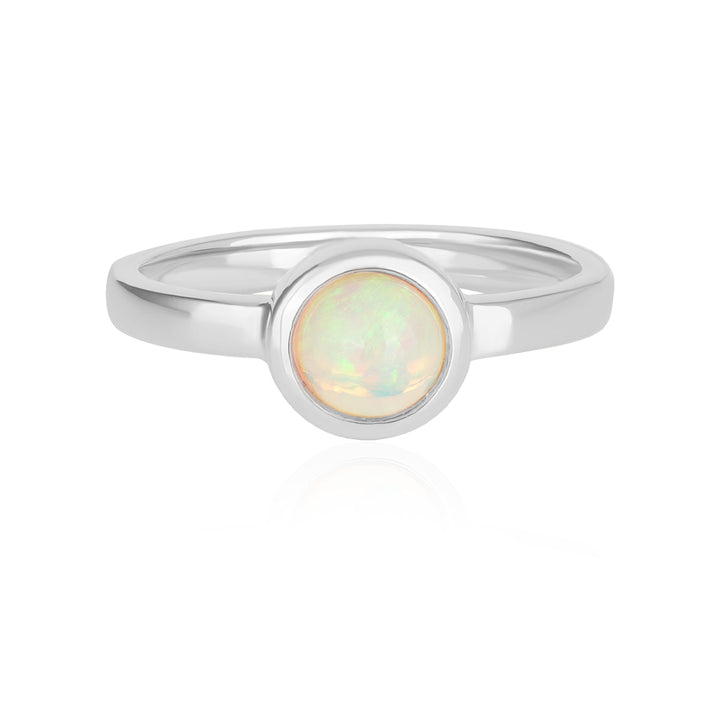 Ethiopian Opal Silver Ring