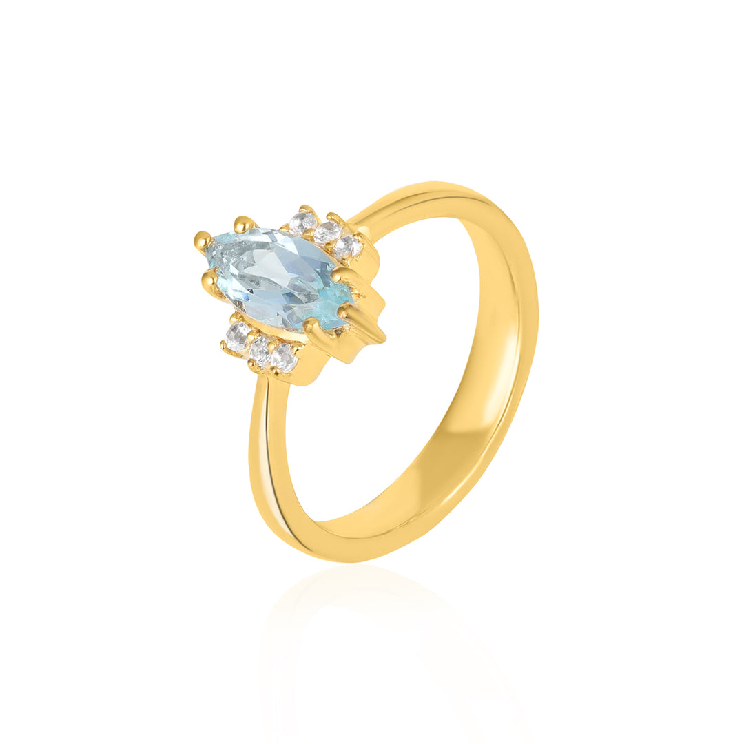 Sky Blue Topaz Silver Ring