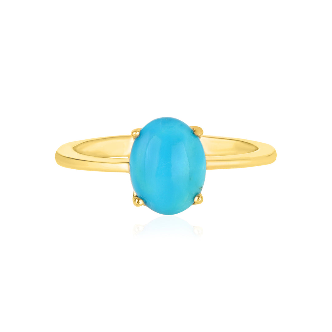 American Turquoise Solitaire Ring