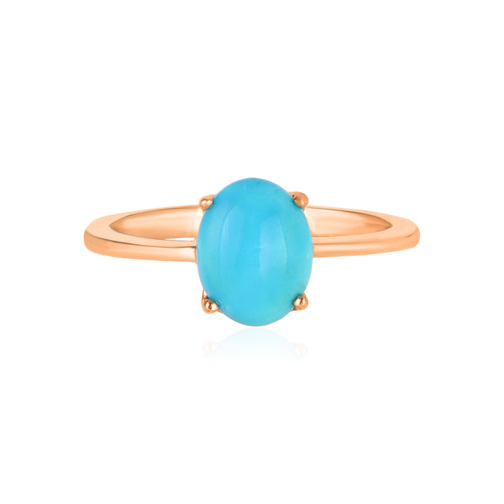 American Turquoise Solitaire Ring