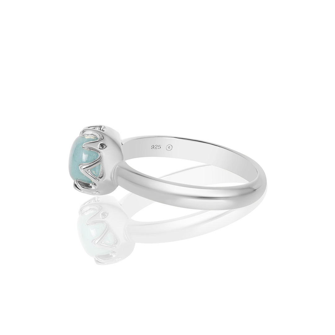 Aquamarine Silver Ring