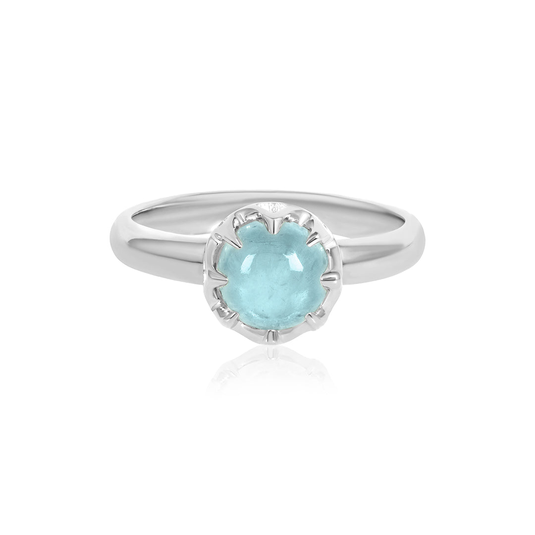 Aquamarine Silver Ring