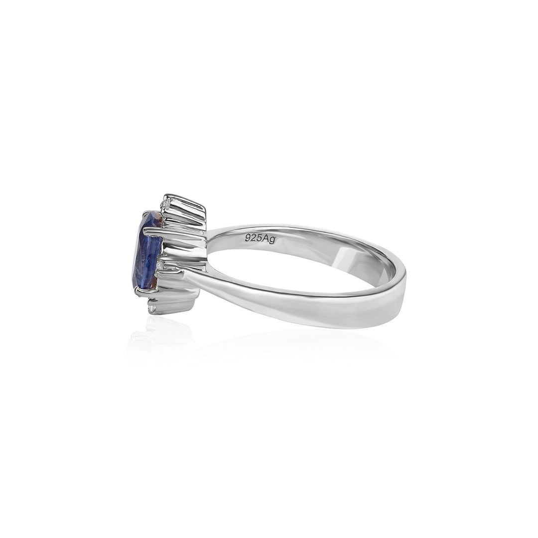 Kyanite with Accents Silver Ring