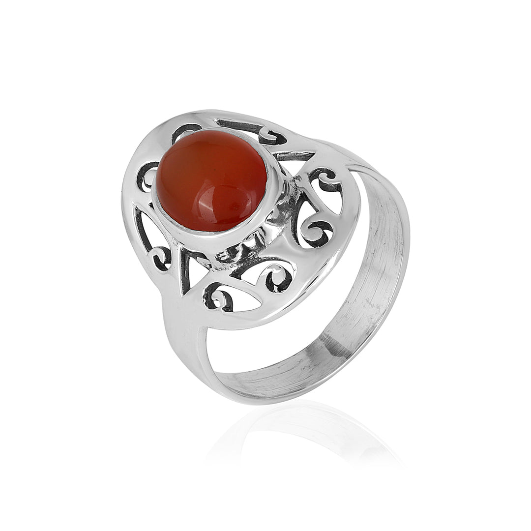 Carnelian Handmade 925 Silver Ring