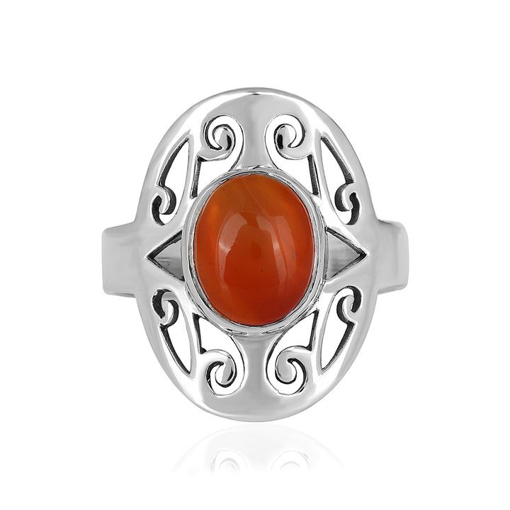 Carnelian Handmade 925 Silver Ring