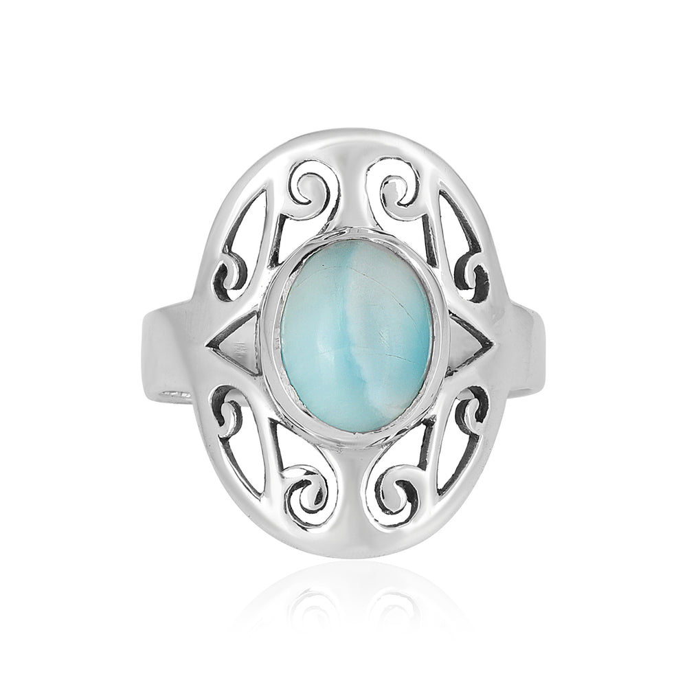 Larimar Handmade 925 Silver Ring