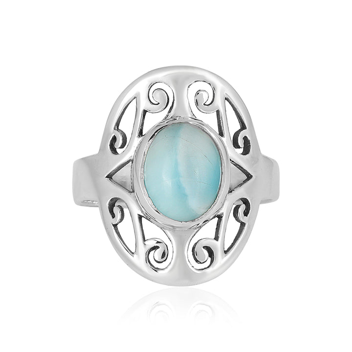 Larimar Handmade 925 Silver Ring