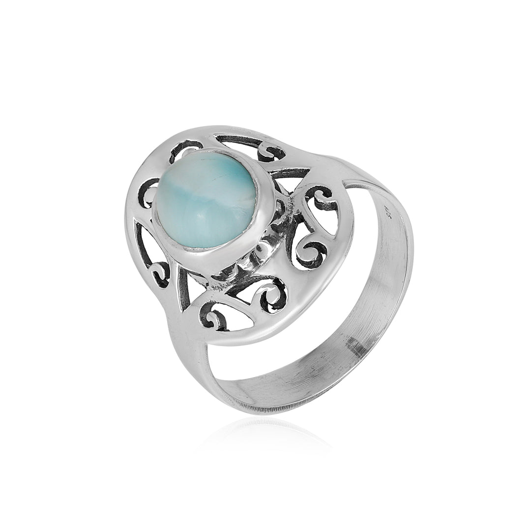 Larimar Handmade 925 Silver Ring