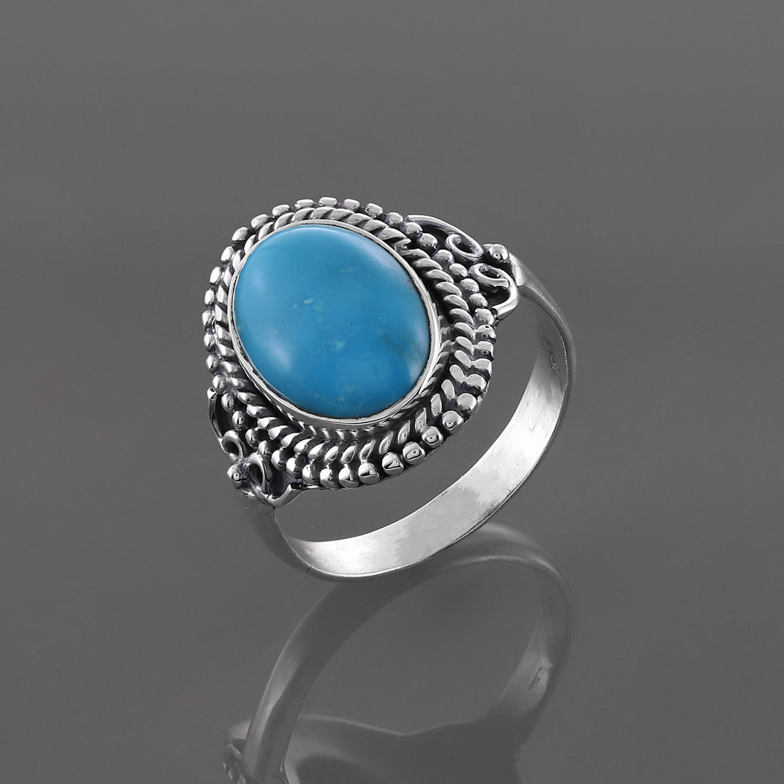 Turquoise Cabochon Handmade Silver Ring