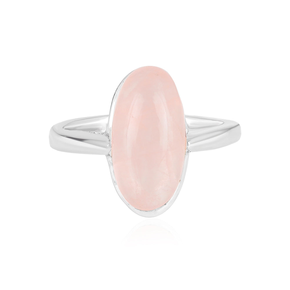 Rose Quartz Sterling Silver Ring