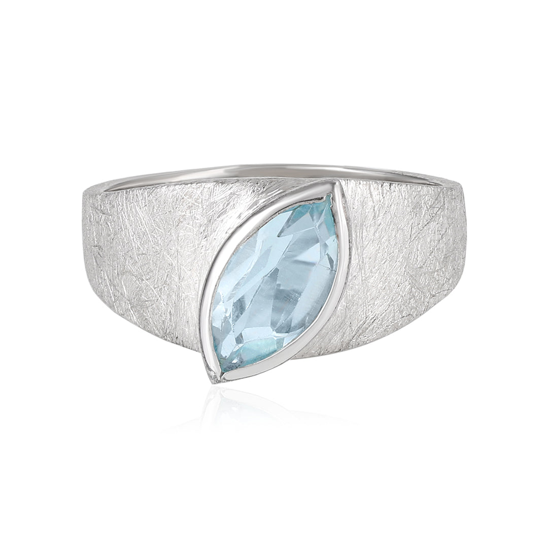 Blue Topaz Silver Ring