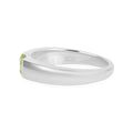 Sterling Silver Peridot Flush Ring