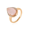 Rose Quartz with Accents Silver Ring