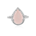 Rose Quartz with Accents Silver Ring