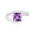 Sterling Silver Amethyst Bypass Ring