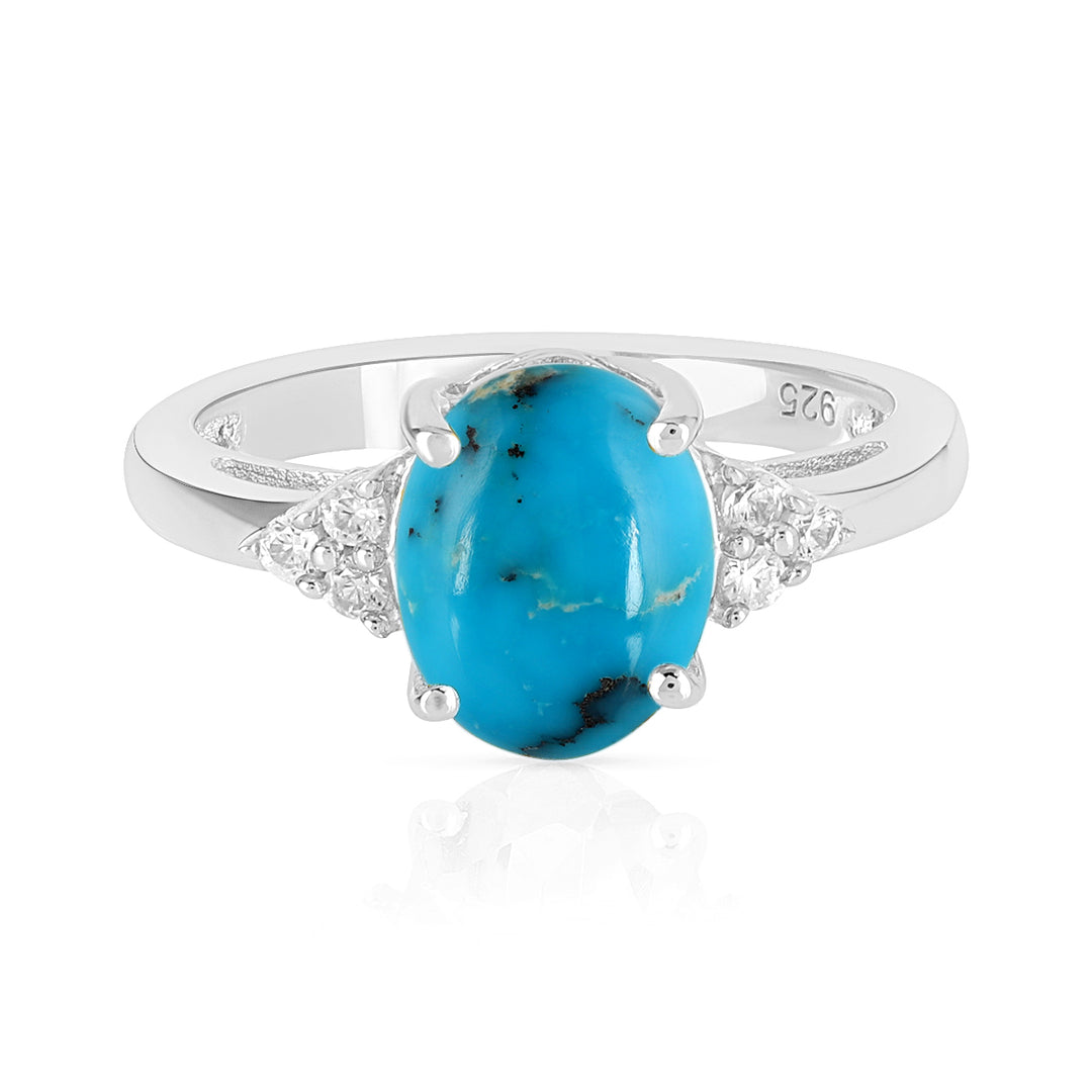 Turquoise with Accents Silver Ring