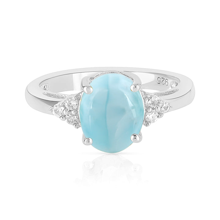 Larimar with Accents Silver Ring