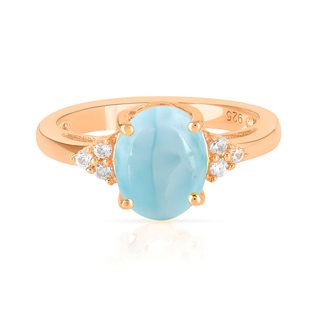 Larimar with Accents Silver Ring