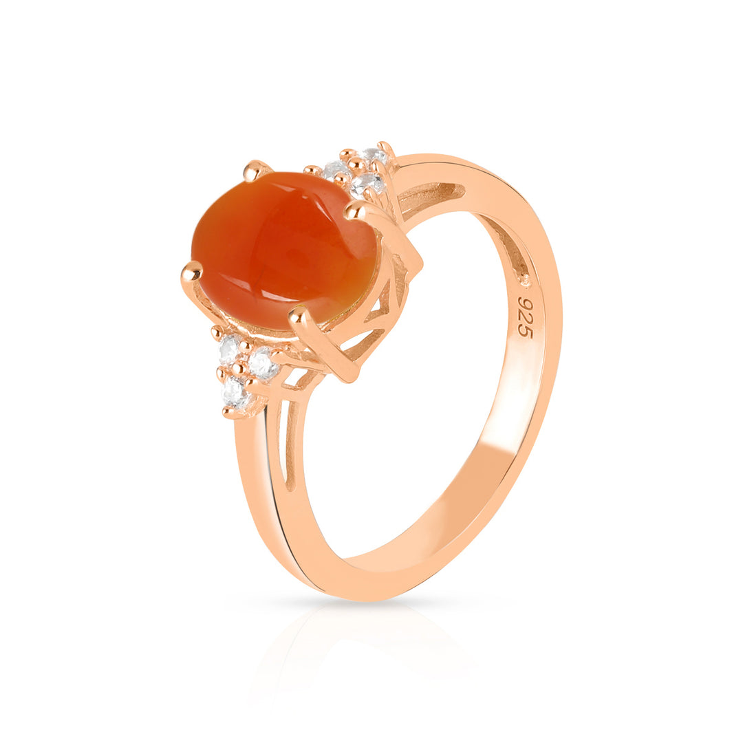 Red Onyx with Accents Silver Ring