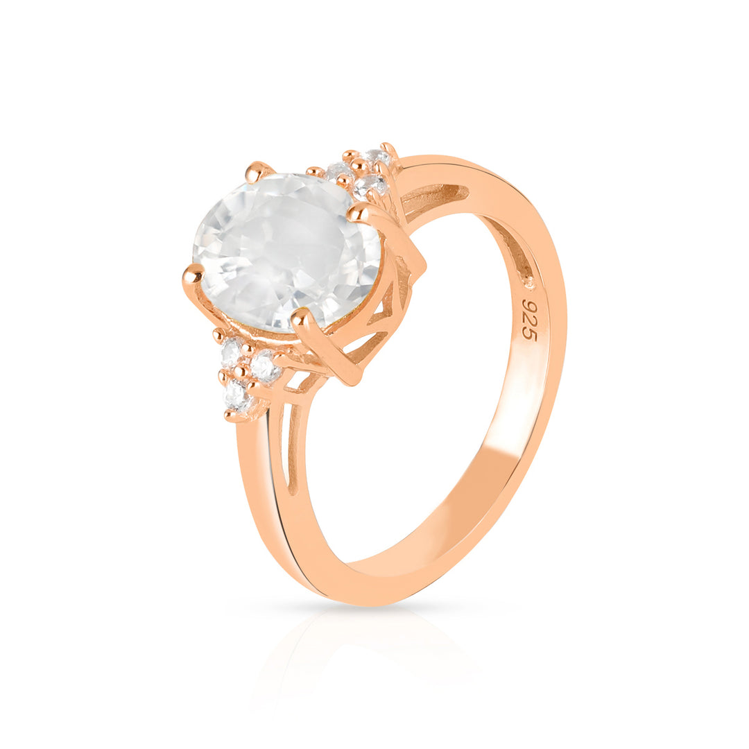 Zircon with Accents Silver Ring