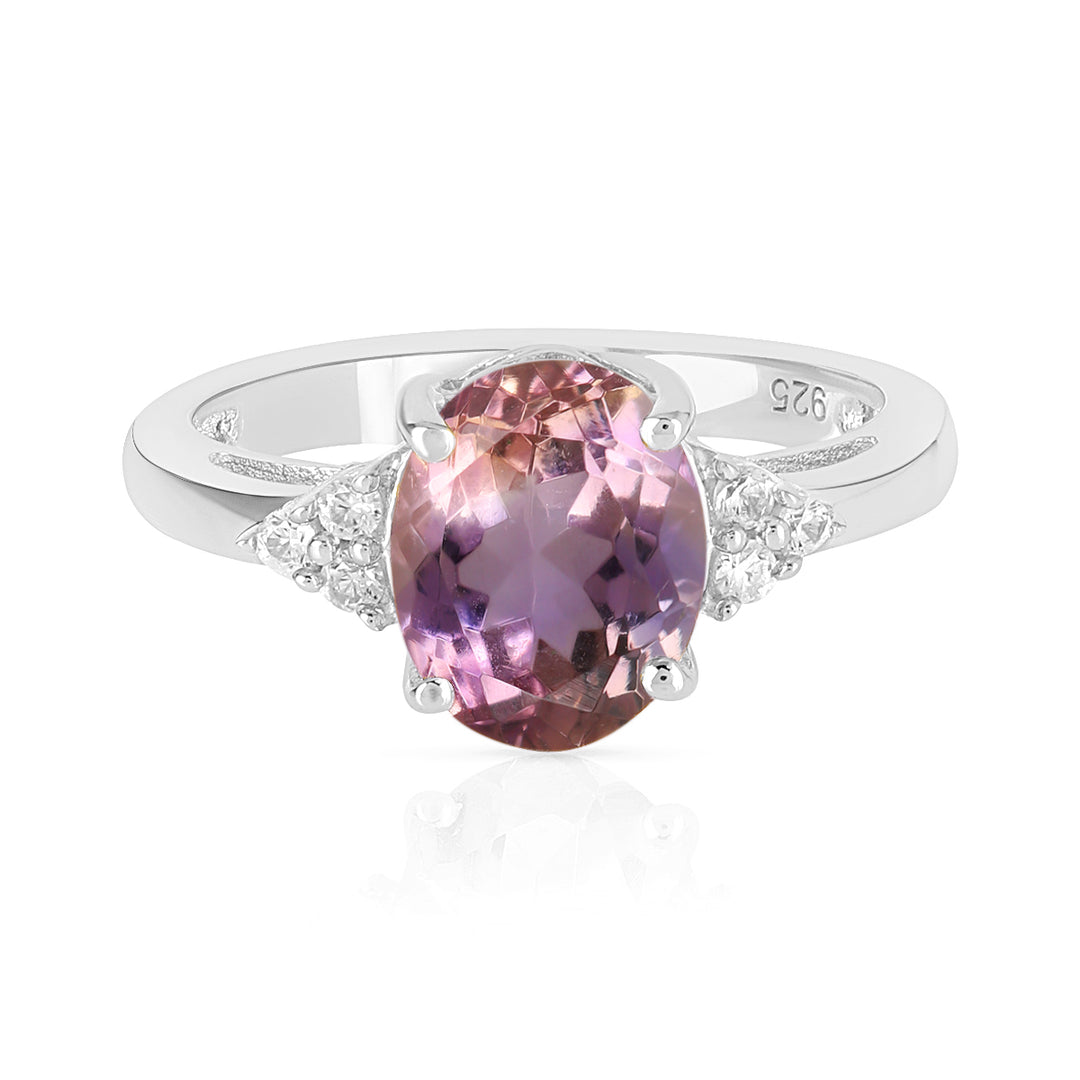 Ametrine with Accents Silver Ring