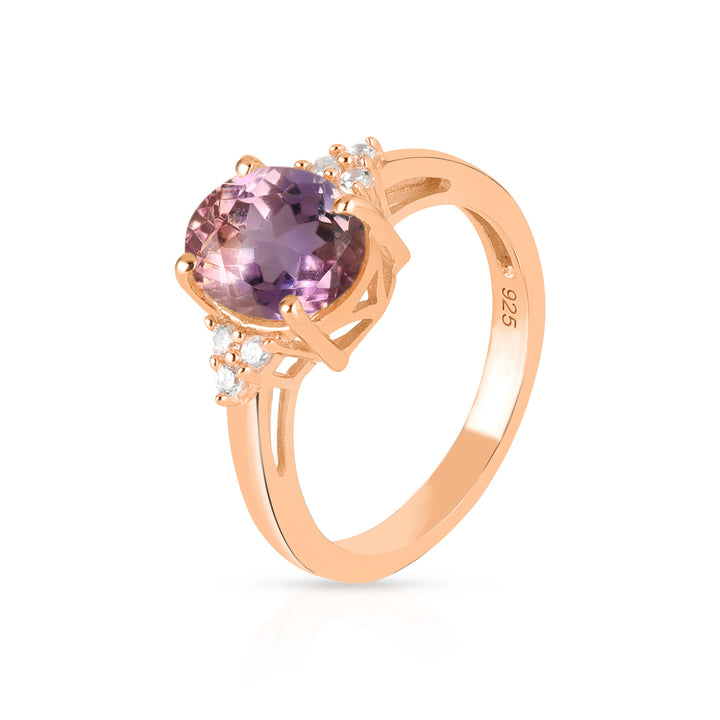 Ametrine with Accents Silver Ring