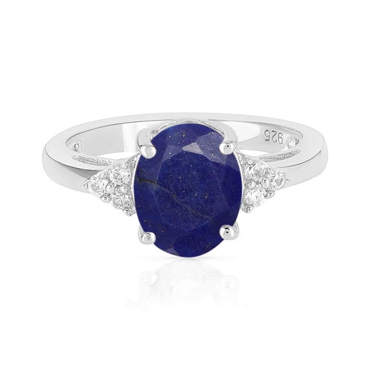 Lapis Lazuli with Accents Silver Ring