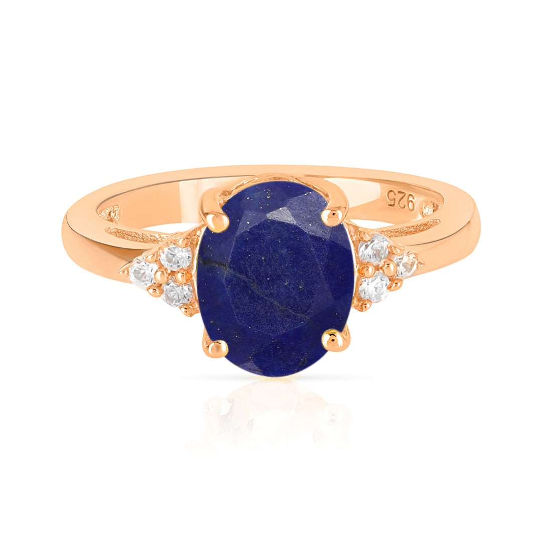 Lapis Lazuli with Accents Silver Ring