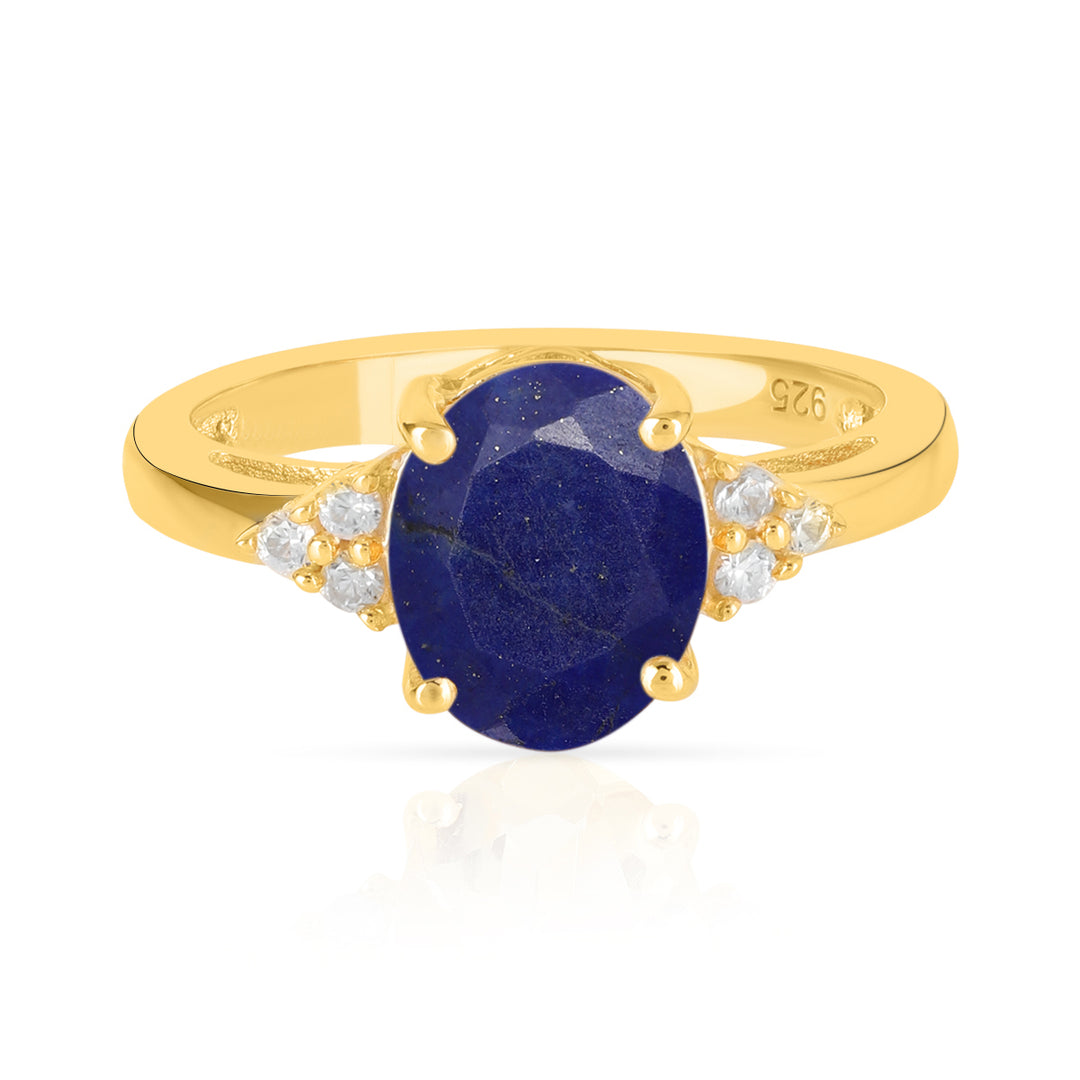 Lapis Lazuli with Accents Silver Ring