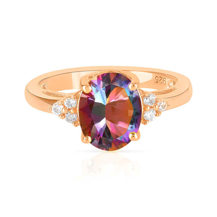 Mystic Topaz with Accents Silver Ring