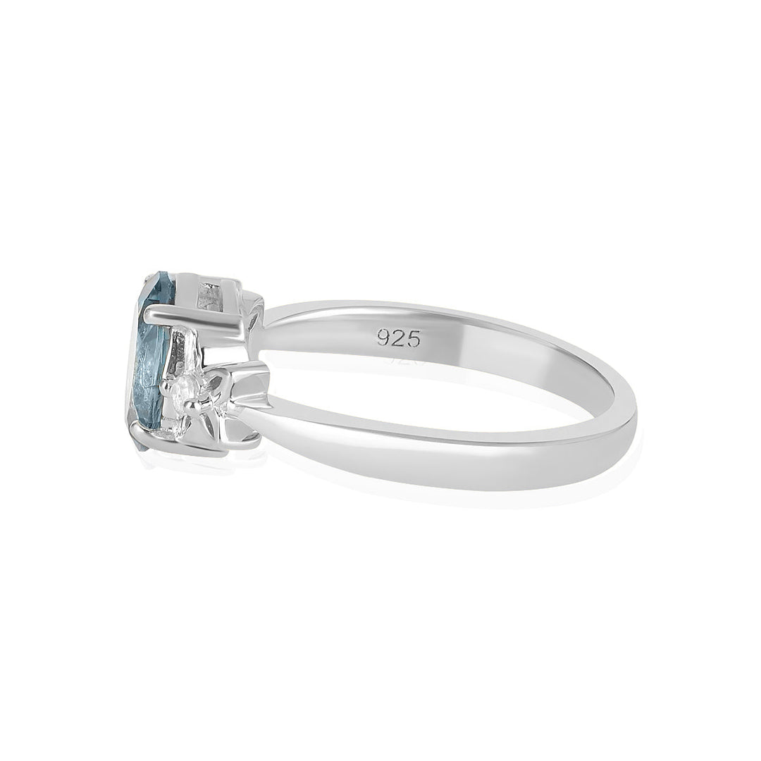 London Blue Topaz with Accents Silver Ring