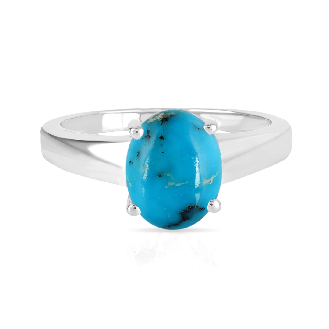 Turquoise Cabochon Silver Ring