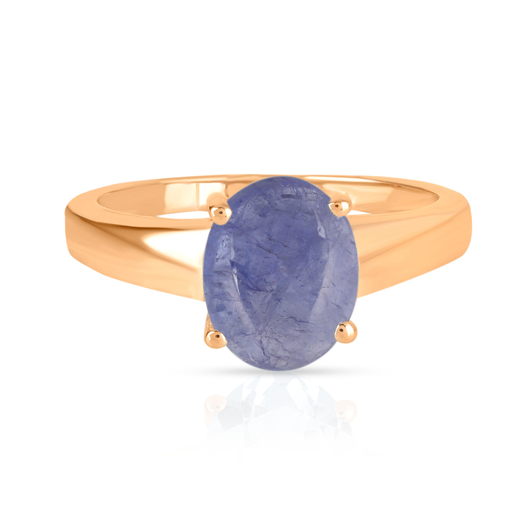 Tanzanite Cabochon Silver Ring