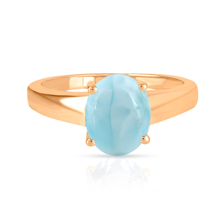 Larimar Cabochon Silver Ring