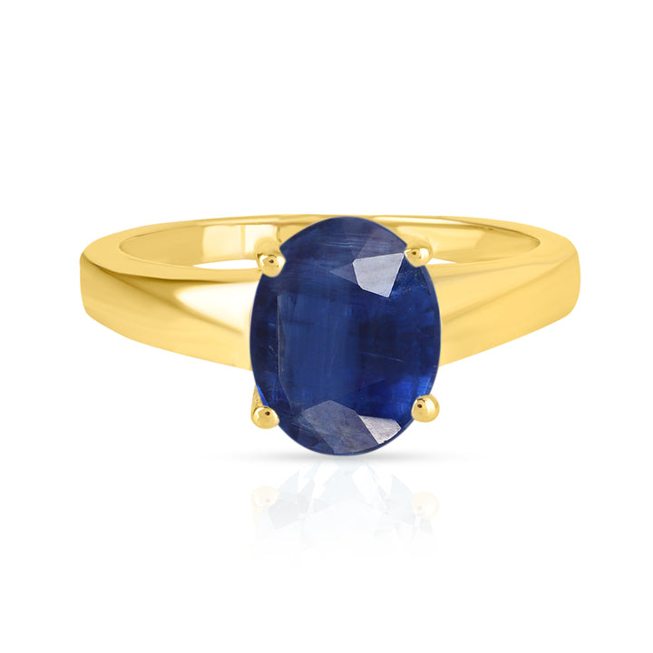 Kyanite Solitaire Silver Ring