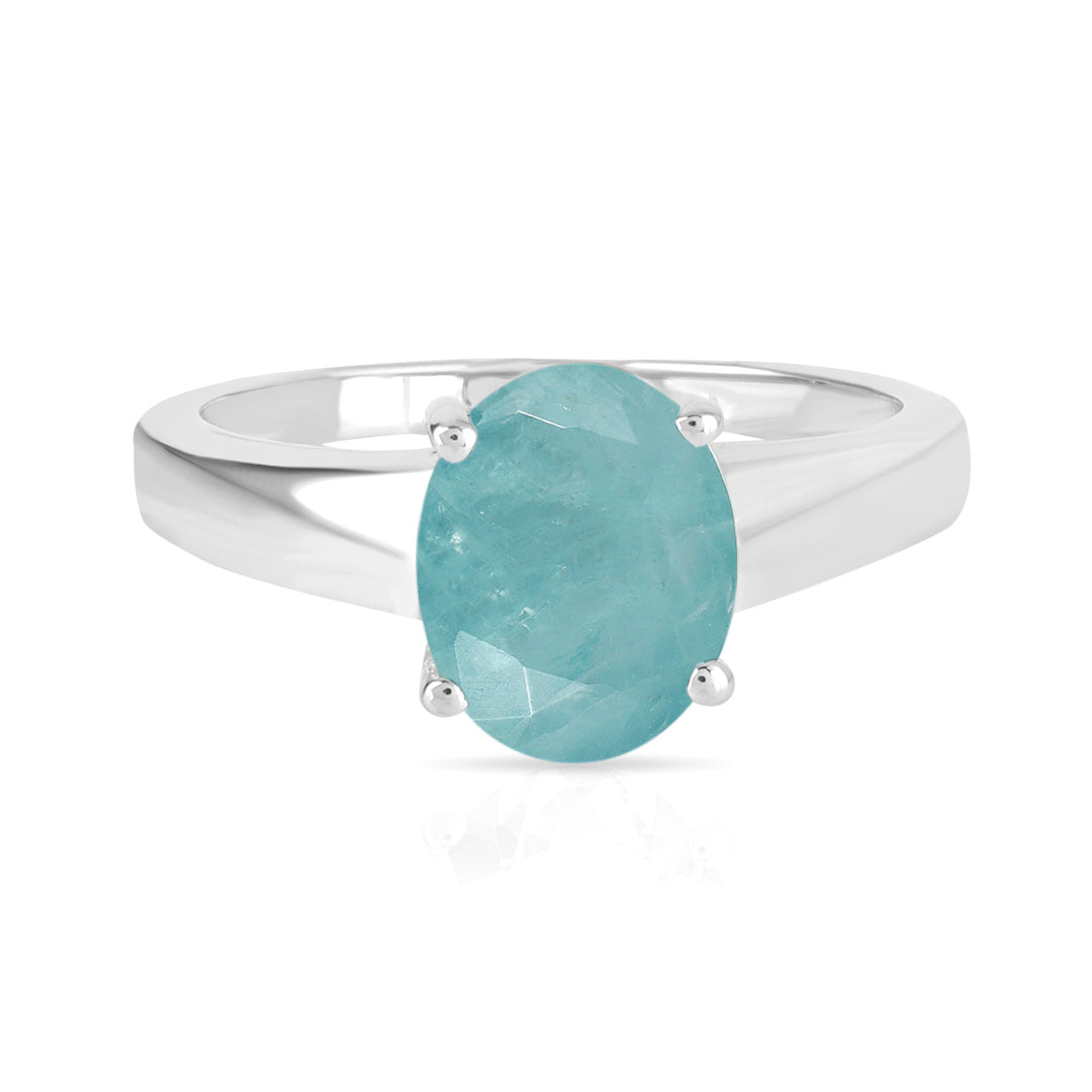 Grandidierite Solitaire Silver Ring