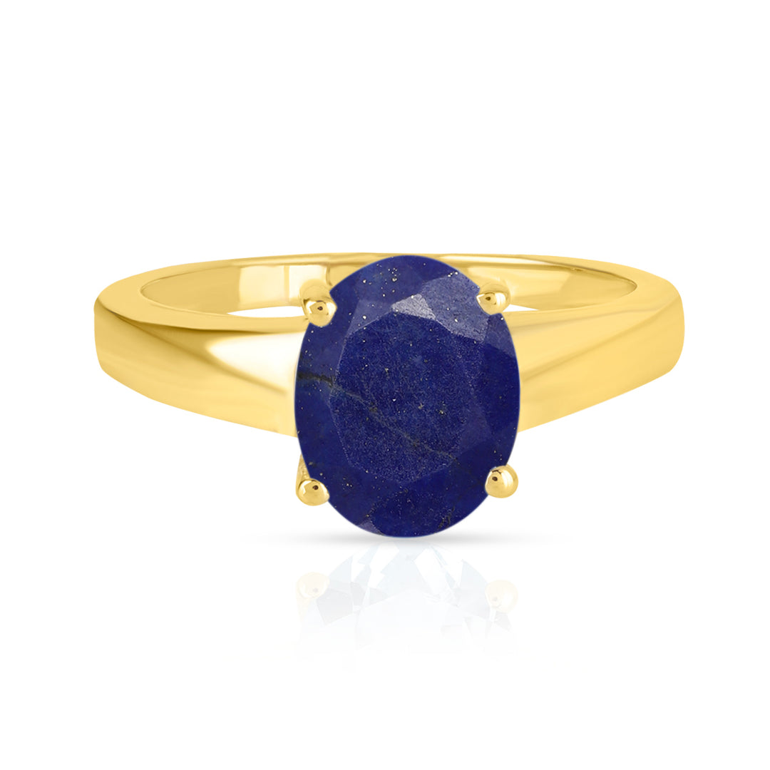 Lapis Lazuli Solitaire Silver Ring