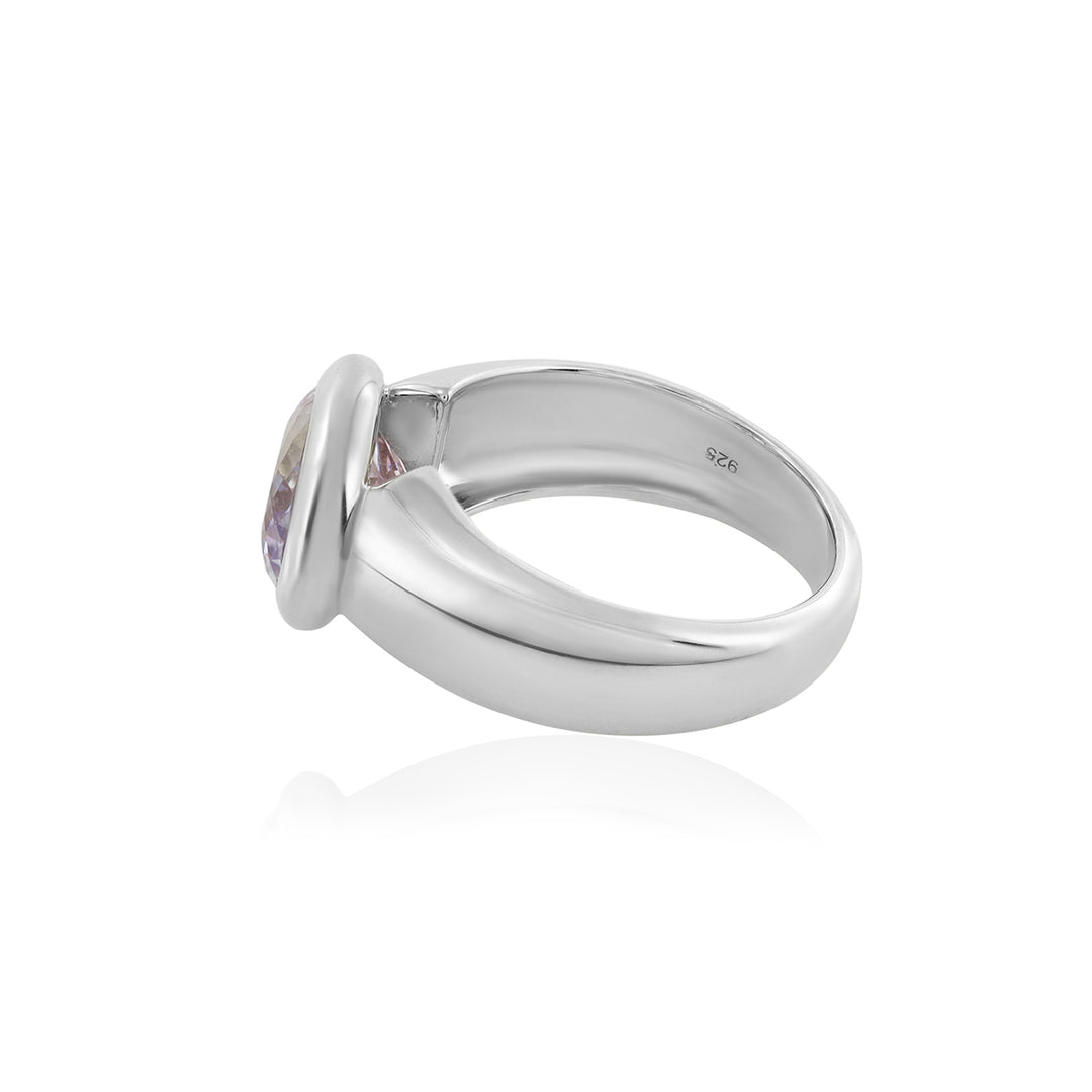 Kunzite Gemstone Silver Ring