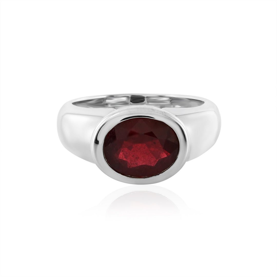 Ruby Silver Ring