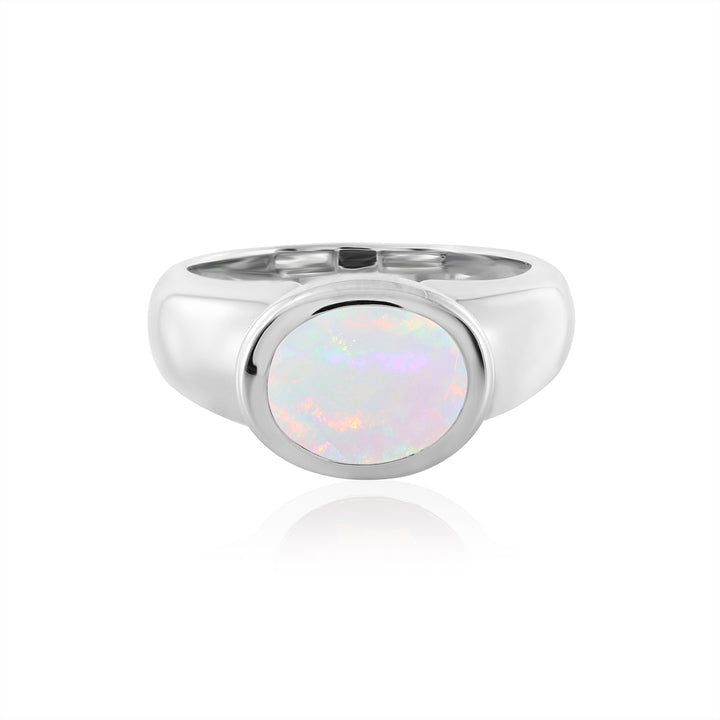 Ethiopian Opal Silver Ring